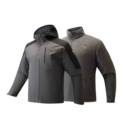 Anta Waterproof And Warm Windbreaker Jacket Men's Smoke Black/Gray/Basic Black