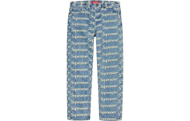 Supreme Frayed Logos Regular Jean