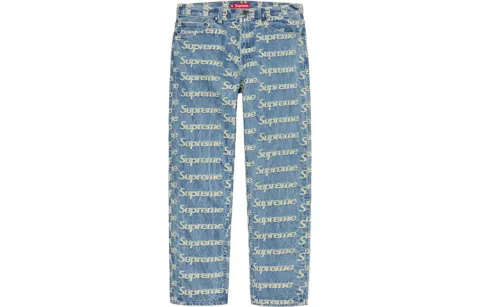 Supreme Frayed Logos Regular Jean