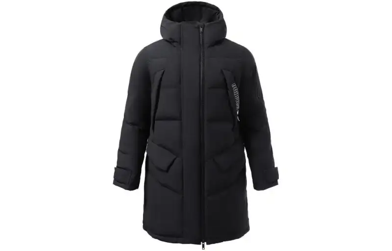 Li Ning Down Jackets Men's Black Hooded Moderate Other