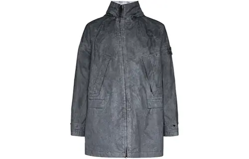 STONE ISLAND Parka Coat Men's Dark Gray