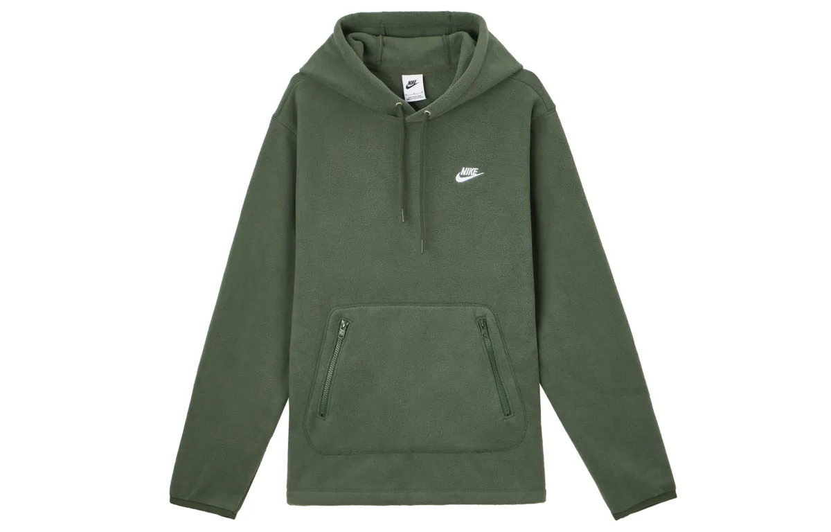 Nike Pullover Hooded Fleece Lined Soft And Comfortable Fleece Clothing Men's Fir Green