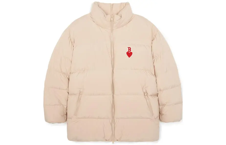 MLB HEART MID PADDING Jackets Unisex Pink Stand Collar Moderate