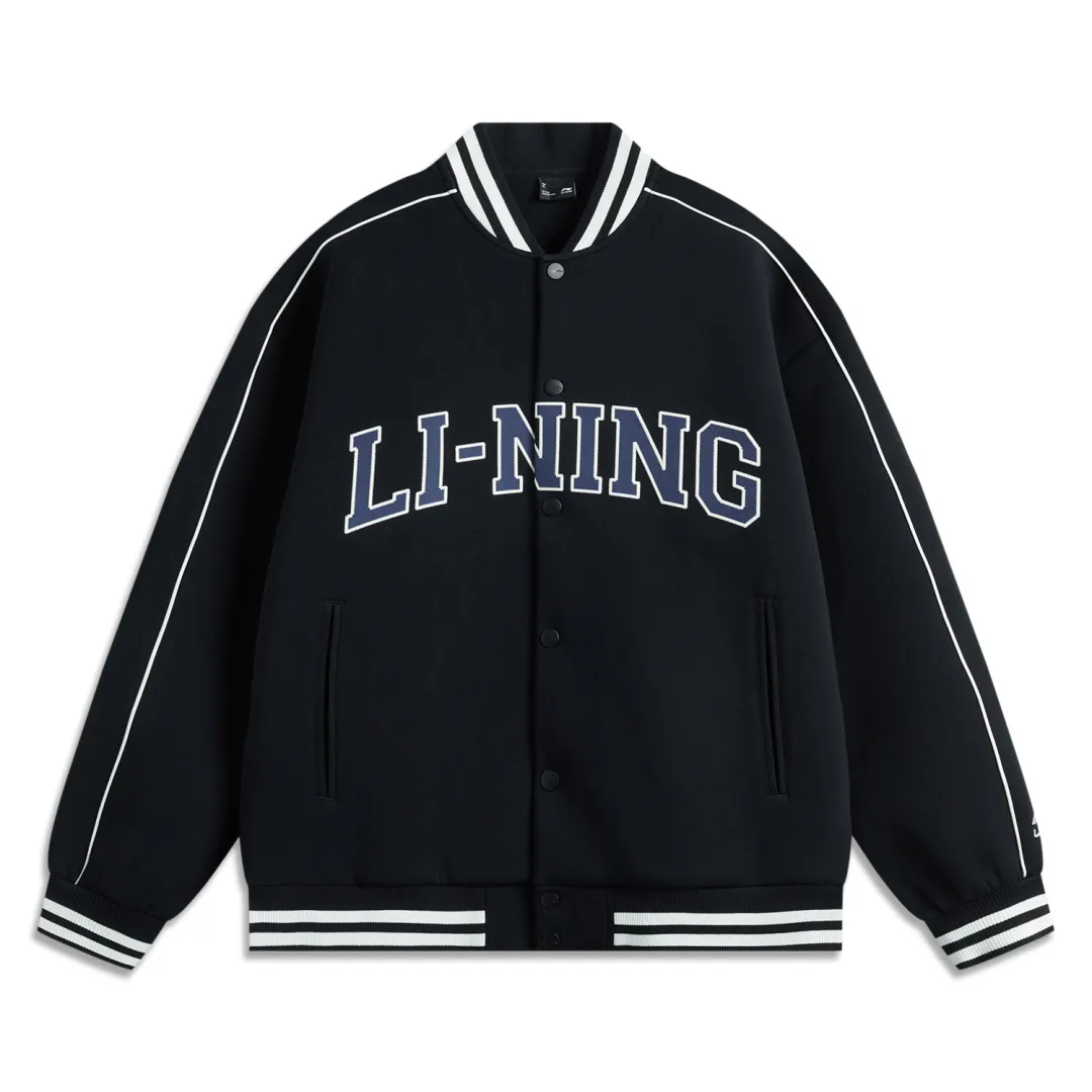 Li Ning Sports Fashion Collection Baseball Jacket Unisex Black