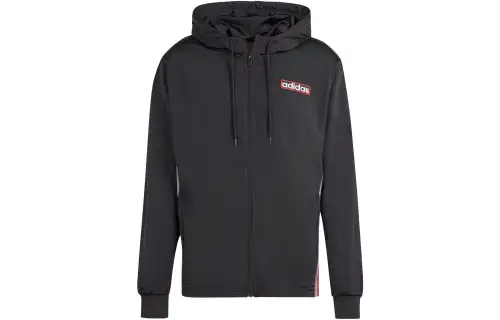 Adidas Originals logo-embroidered zipped hoodie