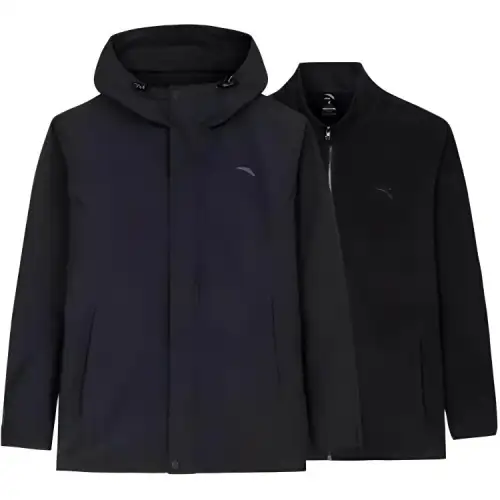 Anta Variety Training Collection Business/Casual Thermal Water Repellent Windbreaker Jacket Men's Basic Black