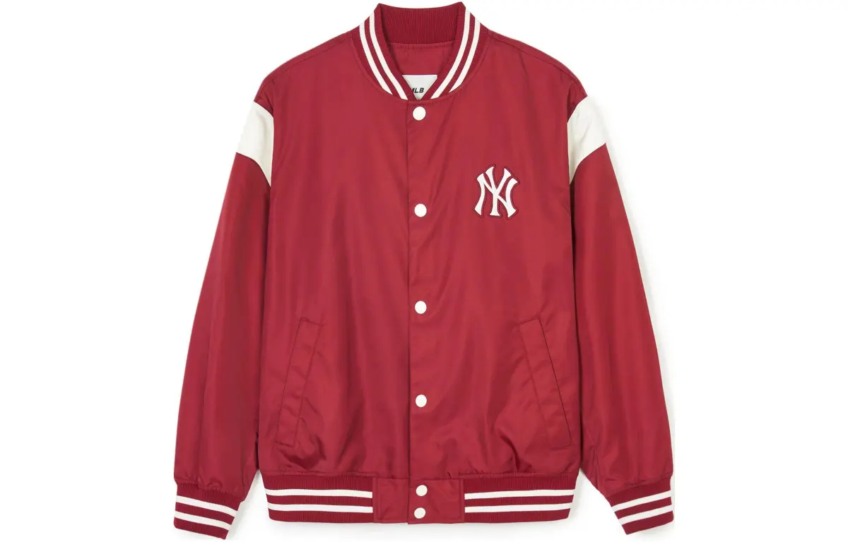 MLB SS24 New York Yankees Baseball Jacket Unisex Burgundy