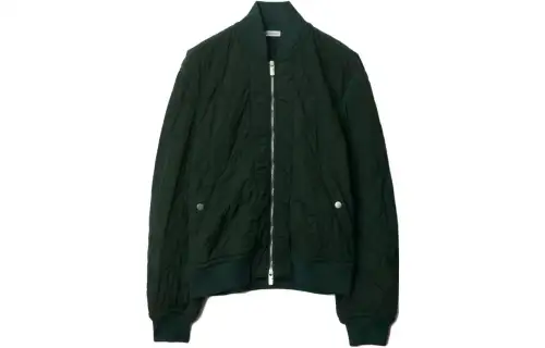 Burberry Long Sleeved Quilted Zip-Up Bomber Jacket