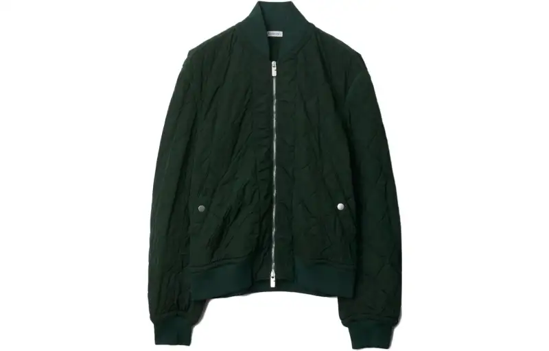 Burberry Long Sleeved Quilted Zip-Up Bomber Jacket