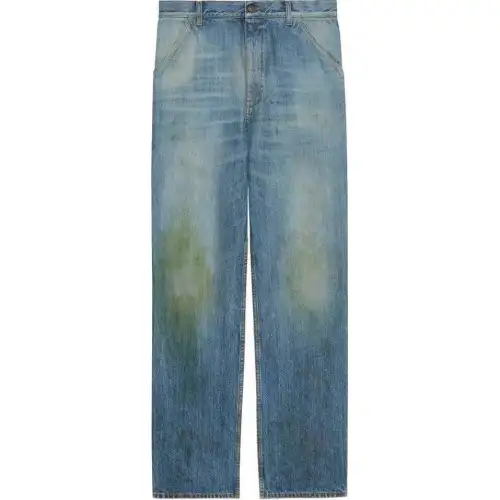 GUCCI Jeans Men's Light Blue Moderate Straight Fit Pants