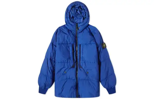 STONE ISLAND Jackets Men's Blue Hooded Moderate Other