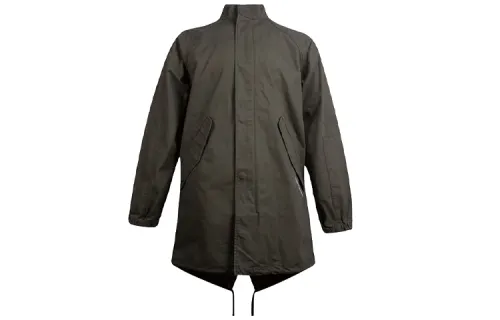 Converse Trench Coats Men's Army Green Stand Collar Moderate