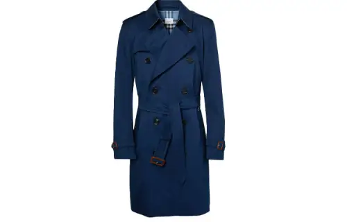 Burberry Trench Coat Men's Blue