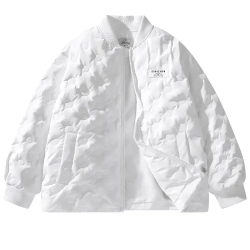 Doraemon Down Jackets Unisex Baseball Collar Thickened Puffer Jacket