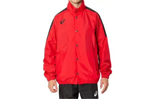 ASICS Jackets Men's Red Lapel Moderate Other