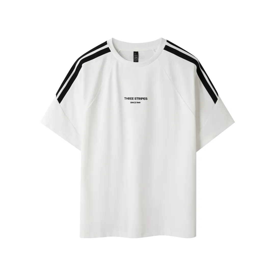 Adidas 3 Stripes T Shirt Unisex White