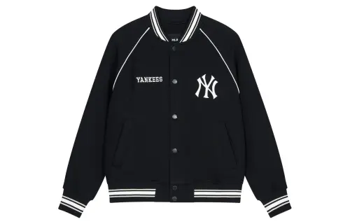 MLB SS24 New York Yankees letter print single-breasted baseball uniform, same style for men and women, black
