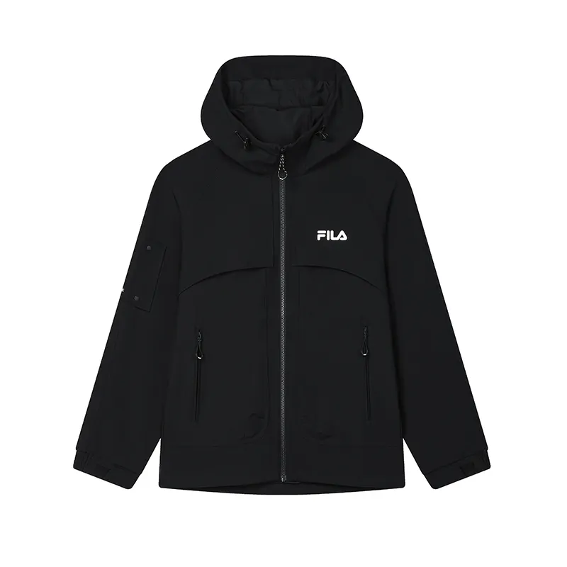 FILA Jackets Men's Jet Black Hooded Non Detachable Moderate Other