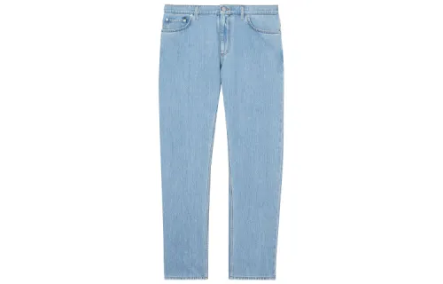 Burberry Jeans Men's Light Blue Moderate Straight Fit Pants
