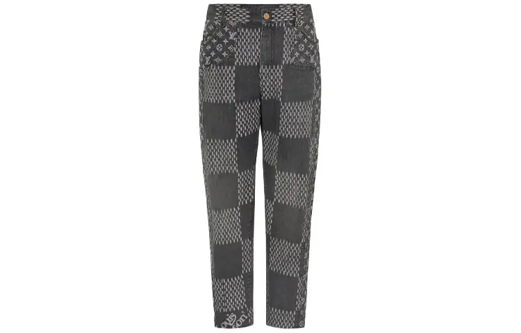 LOUIS VUITTON X Nigo Giant Damier Waves Mngm Denim Pants