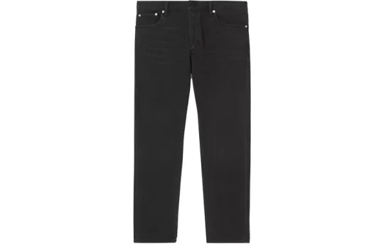 Burberry Jeans Men's Black Moderate Straight Fit Pants