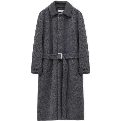LOEWE Coats Men's Gray Lapel Moderate