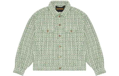 Drew House FW23 Infinite Joy Boucle Trucker Jacket Green Jacket Unisex Green