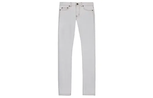 SAINT LAURENT Jeans Men's Gray White