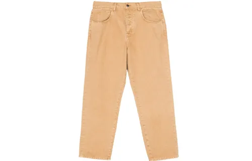 Stussy Jeans Men's Light Yellow Moderate Straight Fit Pants