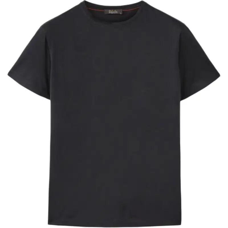 Loro Piana T Shirts Men's Black Crew Neck Moderate