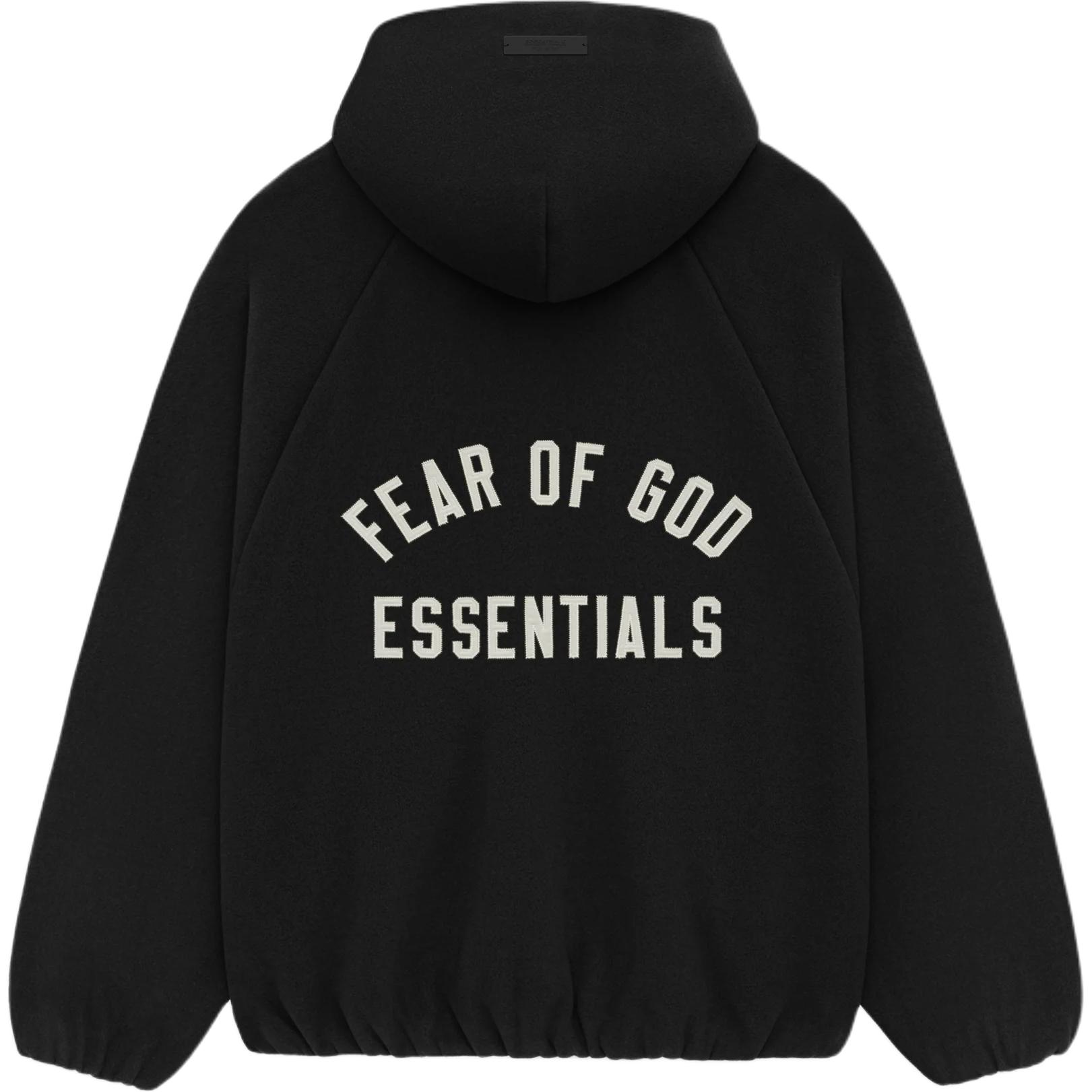 Мужская куртка Fear of God Essentials Fleece Jacket (черная)