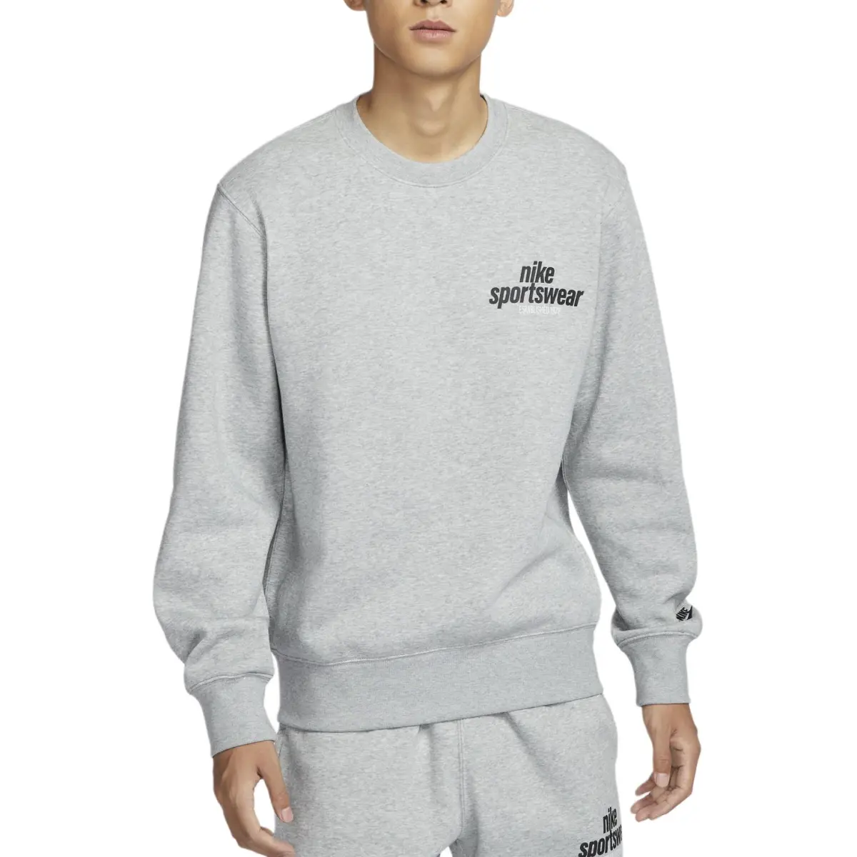 Nike SportswearClub SS25 Sweatshirt Men's Light Gray