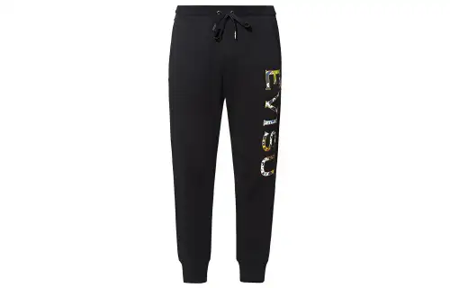 EVISU Cuffed Pants Moderate Casual Pants Men's Black