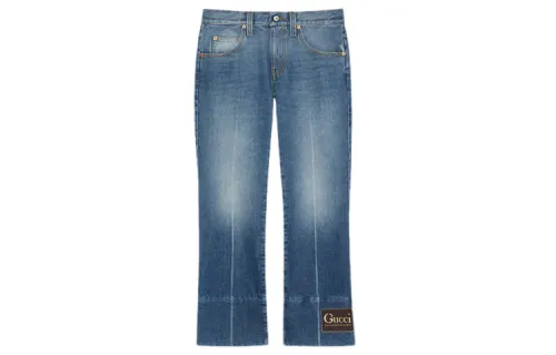【Previous Season】kick-flare logo-patch jeans