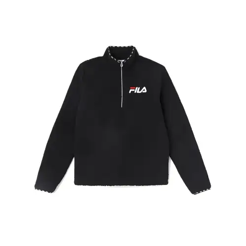 FILA FW/AW24 Velvet feel Coat Unisex Black