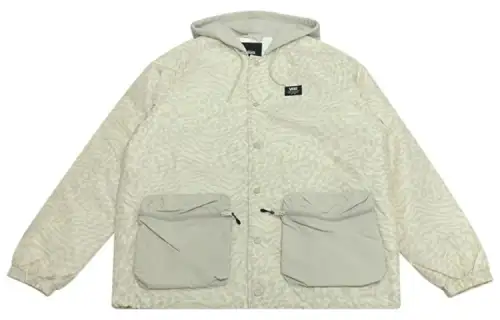 Vans Jackets Men's Light Beige Hooded Thickened Other