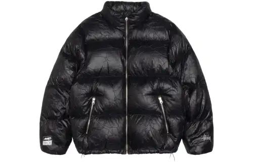 Stussy Wrinkled Nylon Down Puffer Jacket