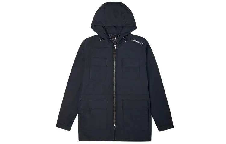 Converse Parka Coats Unisex Ink Black Hooded (Non-detachable) Moderate
