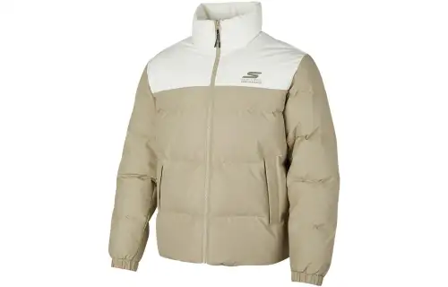 Skechers Down Jacket Men's Khaki & Ecru