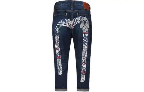 EVISU Jeans Men's Denim Blue Moderate Slim Fit Pants