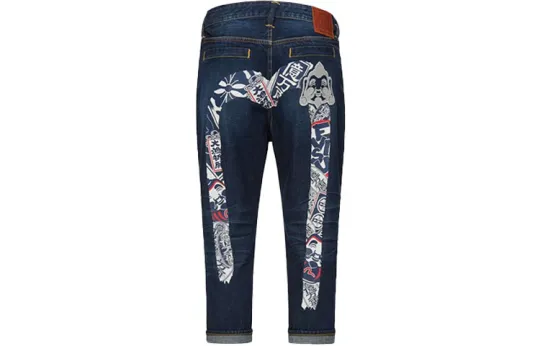 EVISU Jeans Men's Denim Blue Moderate Slim Fit Pants