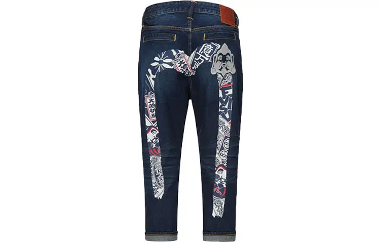 EVISU Jeans Men's Denim Blue Moderate Slim Fit Pants