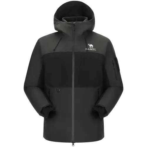 CAMEL Velvet windproof waterproof jacket for men and women, goose down