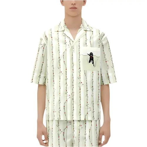 Bottega Veneta Short Sleeved Striped Shirt