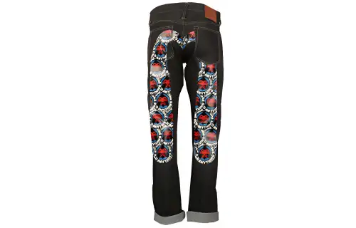 EVISU Jeans Men's Denim Blue Moderate Straight Fit Pants