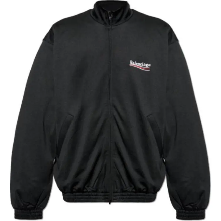 Balenciaga Logo Printed Zip-Up Jacket