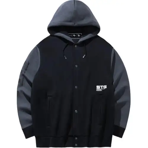 Anta Basketball Collection Baseball Jacket Unisex Basic Black
