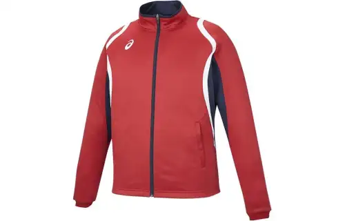 ASICS Jackets Men's Red Stand Collar Moderate Other