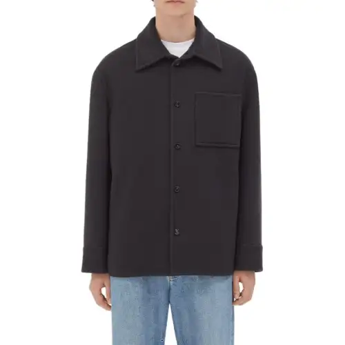 Bottega Veneta Coat Men's Charcoal Gray