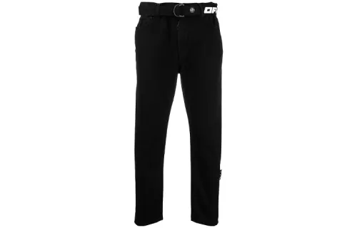 OFF WHITE SS21 Jeans Men's Black Moderate Straight Fit Pants